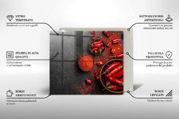 Deska kuchenna Czerwone chili papryki