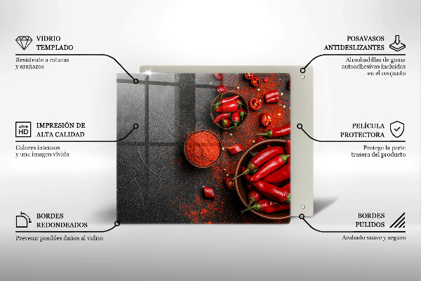 Deska kuchenna Czerwone chili papryki