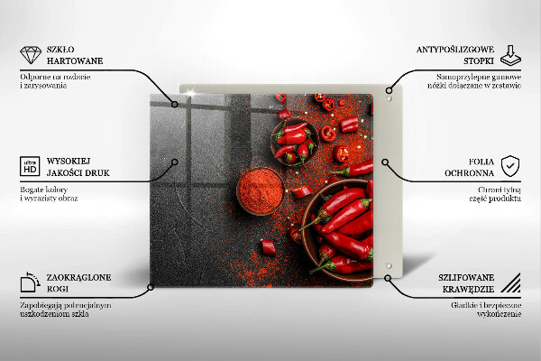 Deska kuchenna Czerwone chili papryki