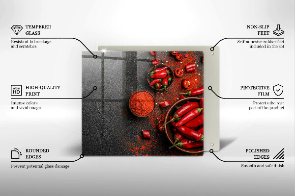 Deska kuchenna Czerwone chili papryki