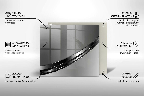 Deska kuchenna Metalowa abstrakcja