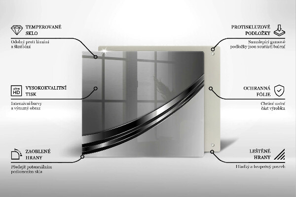 Deska kuchenna Metalowa abstrakcja