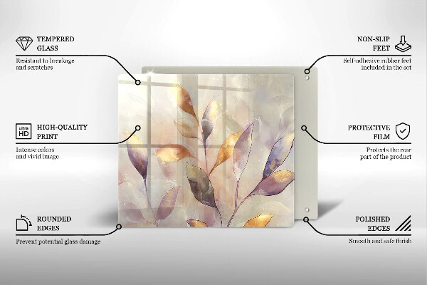 Deska kuchenna Malowane boho liście