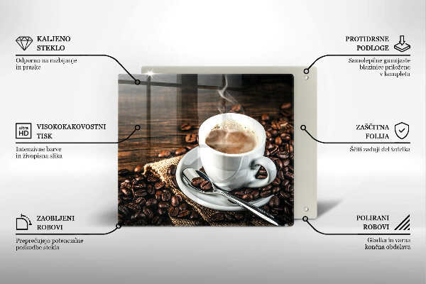 Deska kuchenna Filiżanka i ziarna kawy