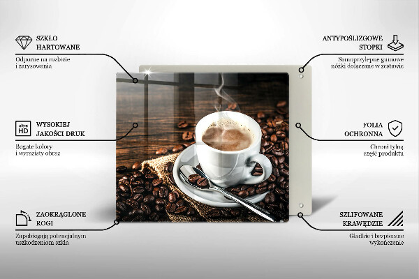 Deska kuchenna Filiżanka i ziarna kawy