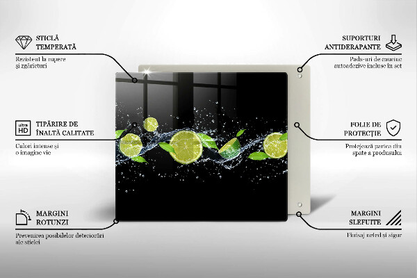 Deska kuchenna Limonki mięta woda