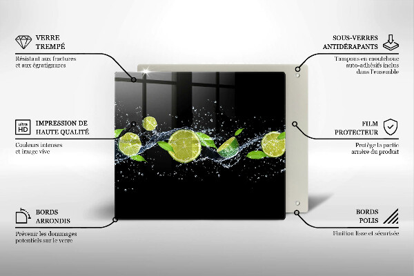 Deska kuchenna Limonki mięta woda