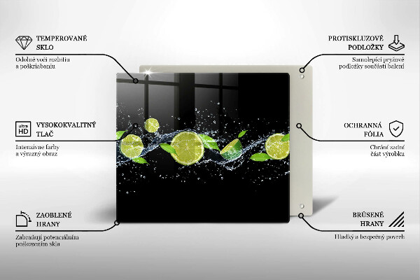 Deska kuchenna Limonki mięta woda