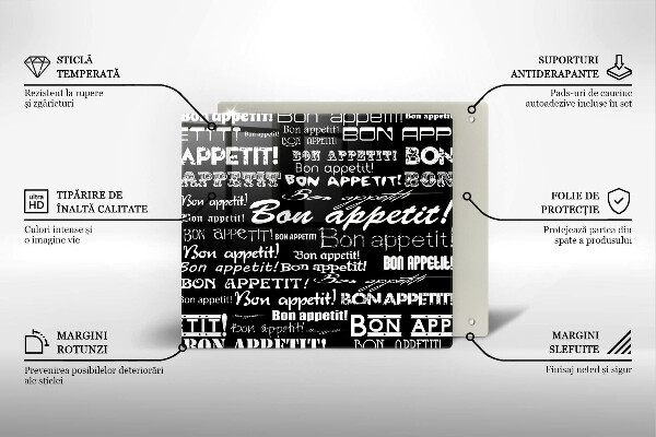 Deska kuchenna Kuchnia napisy Bon appetit