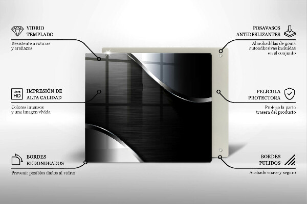 Deska kuchenna Metalowa abstrakcja
