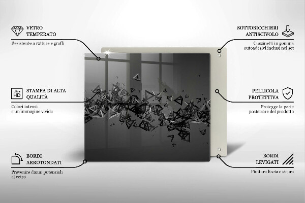 Deska kuchenna Abstrakcja kształty 3D