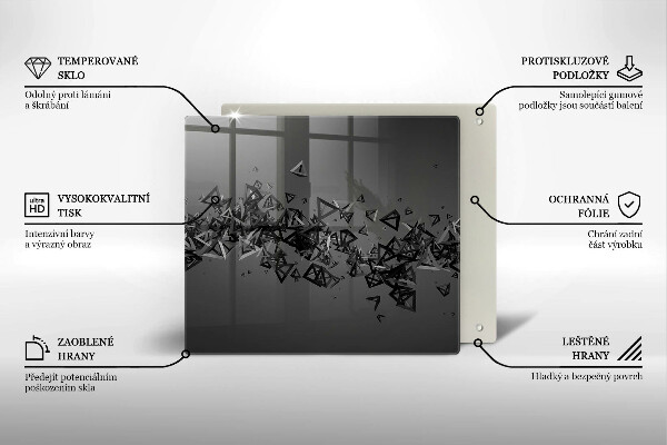 Deska kuchenna Abstrakcja kształty 3D