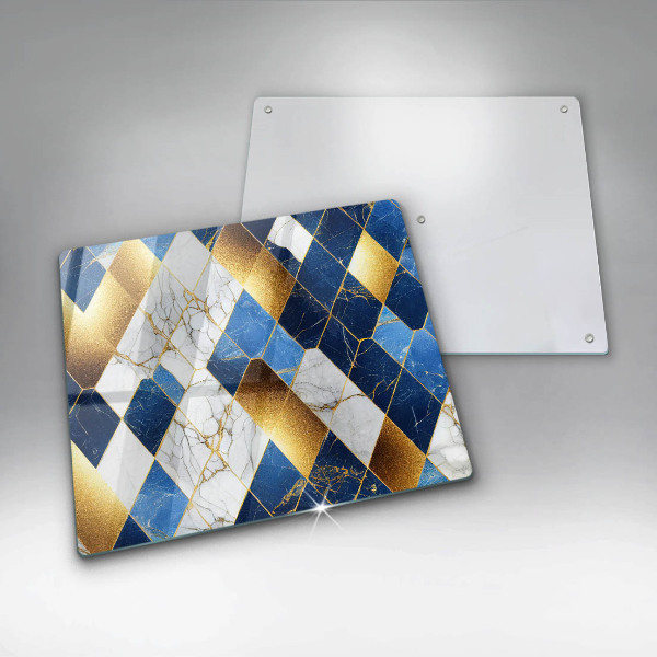 Deska do krojenia Złote romby marmur