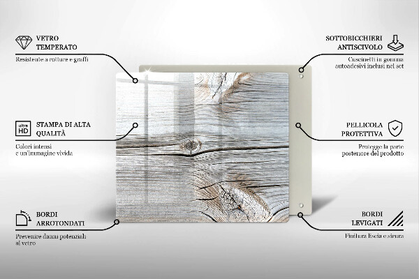 Deska do krojenia Jasna struktura drewna