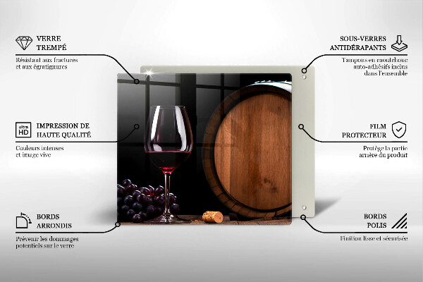 Deska do krojenia Beczka wina kieliszek