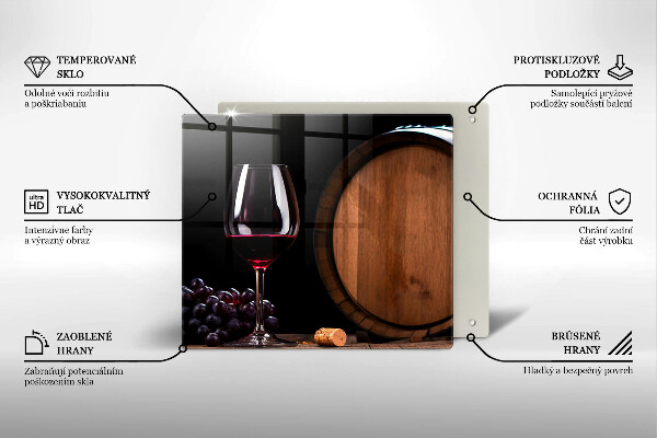 Deska do krojenia Beczka wina kieliszek