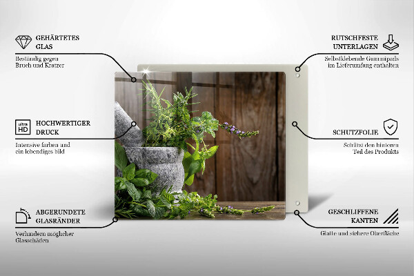 Deska do krojenia Zielone zioła