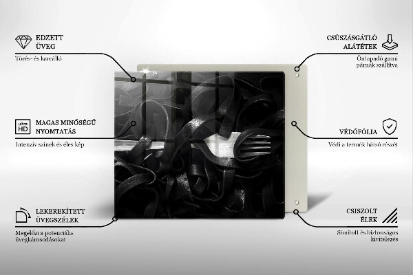 Deska do krojenia Czarny makaron Tagliatelle