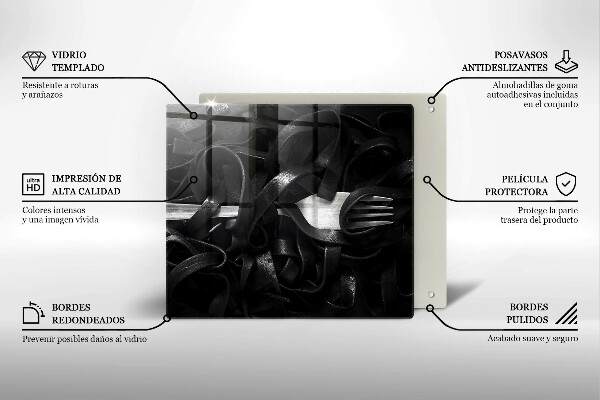 Deska do krojenia Czarny makaron Tagliatelle