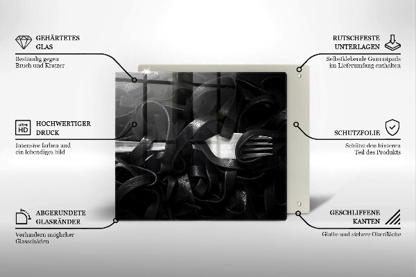 Deska do krojenia Czarny makaron Tagliatelle