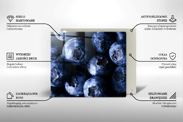 Deska do krojenia Zbliżenie na jagody