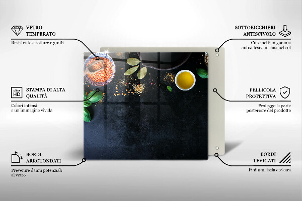 Deska do krojenia Miseczki z przyprawami