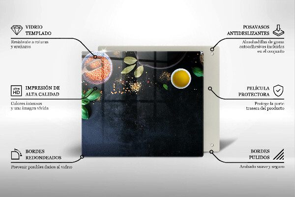 Deska do krojenia Miseczki z przyprawami