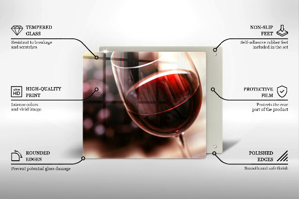 Deska kuchenna Kieliszek czerwonego wina