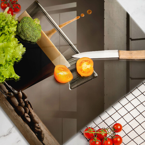 Deska kuchenna Szklanka i ziarna kawy