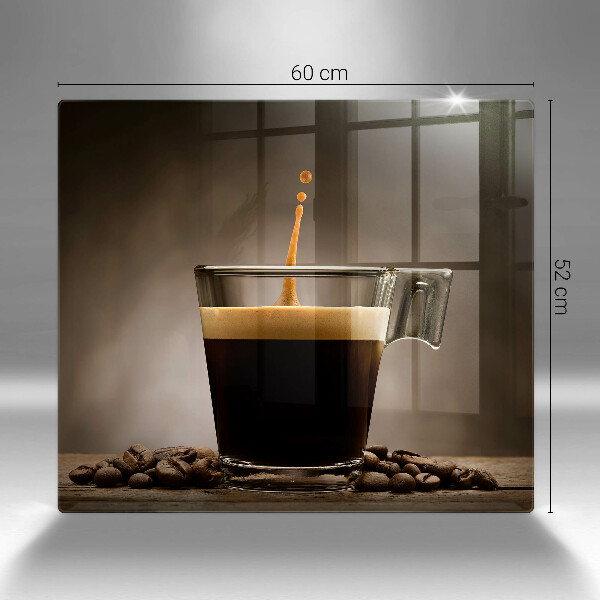 Deska kuchenna Szklanka i ziarna kawy