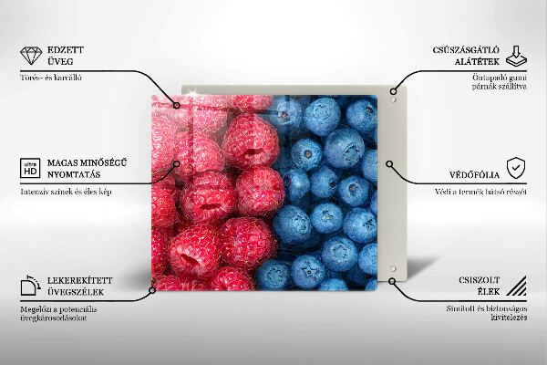 Deska kuchenna Owoce maliny i borówki