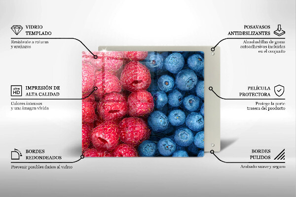 Deska kuchenna Owoce maliny i borówki