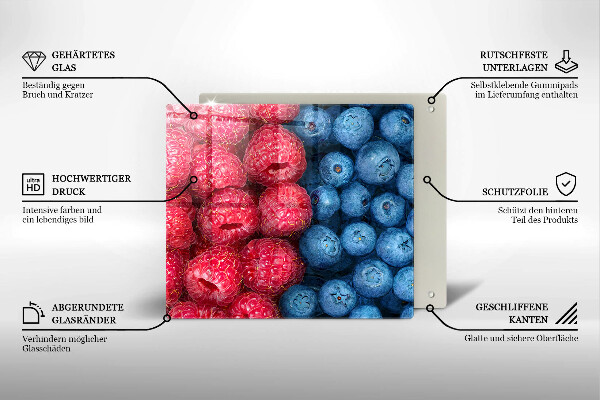 Deska kuchenna Owoce maliny i borówki