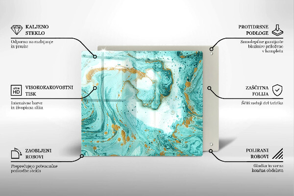 Deska kuchenna Błękitna abstrakcja