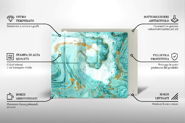 Deska kuchenna Błękitna abstrakcja