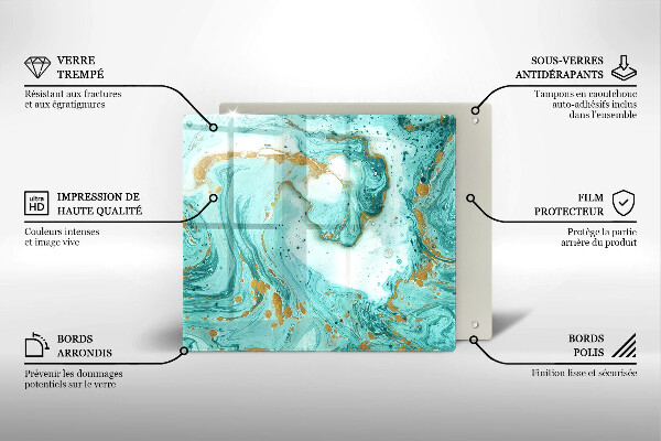 Deska kuchenna Błękitna abstrakcja