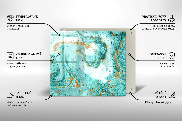 Deska kuchenna Błękitna abstrakcja