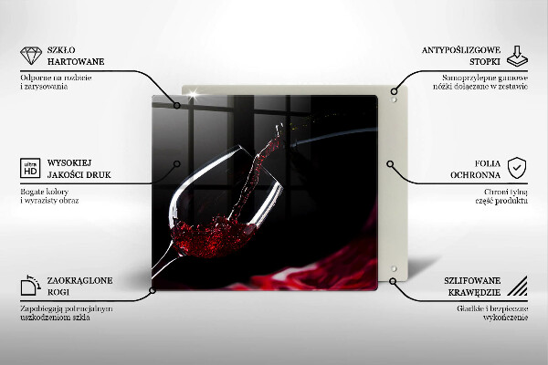 Deska kuchenna Kieliszek czerwone wino