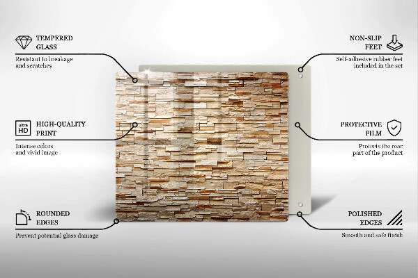 Deska kuchenna Tekstura ozdobne kamienie