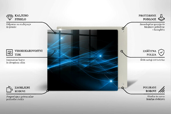 Deska kuchenna Abstrakcja niebieski dym