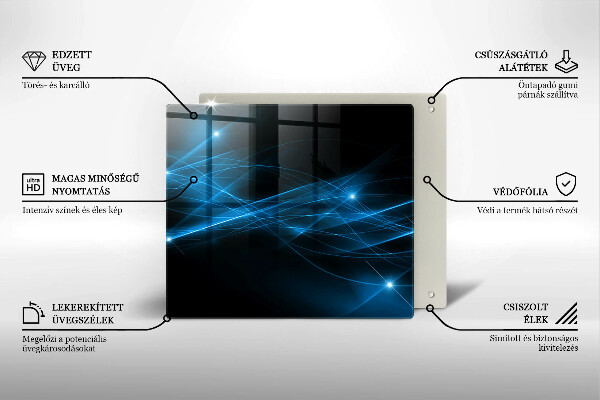 Deska kuchenna Abstrakcja niebieski dym