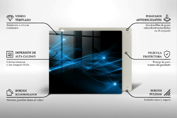 Deska kuchenna Abstrakcja niebieski dym
