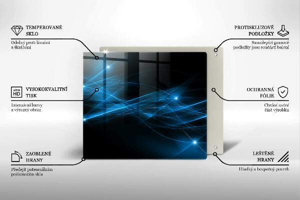 Deska kuchenna Abstrakcja niebieski dym