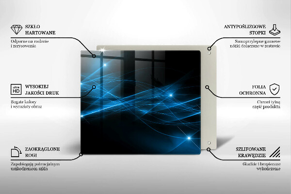 Deska kuchenna Abstrakcja niebieski dym