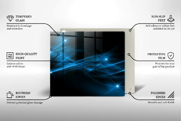 Deska kuchenna Abstrakcja niebieski dym
