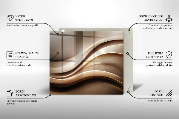 Deska kuchenna Abstrakcja łagodne linie