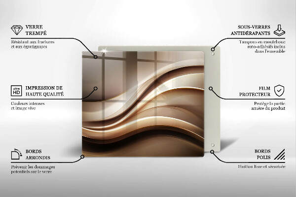 Deska kuchenna Abstrakcja łagodne linie