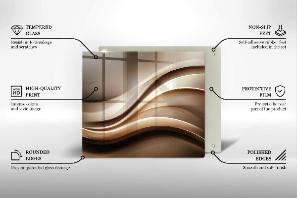 Deska kuchenna Abstrakcja łagodne linie