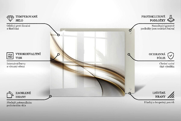 Deska kuchenna Łagodne linie abstrakcja