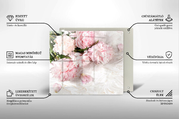 Deska kuchenna Delikatne róże kwiaty